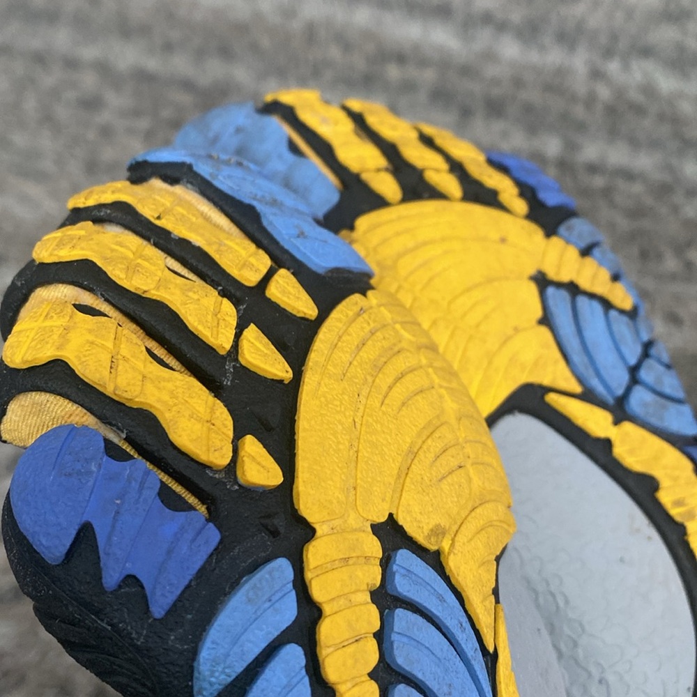 Vibram FiveFingers Blue and Yellow Minimalist Toe Sneakers - Picture 12 of 12